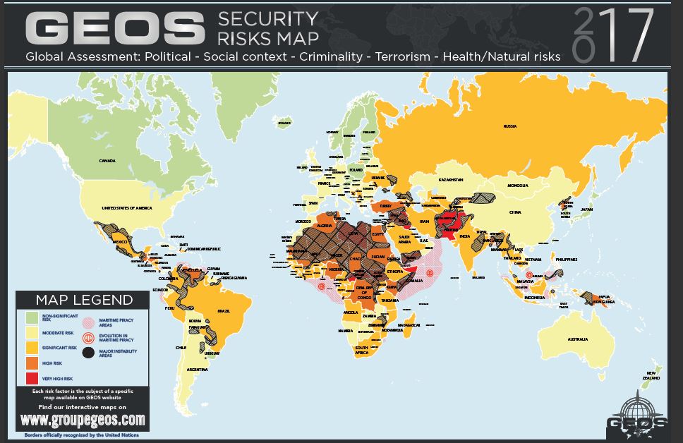 CARTE DES RISQUES AFRIQUE 2017